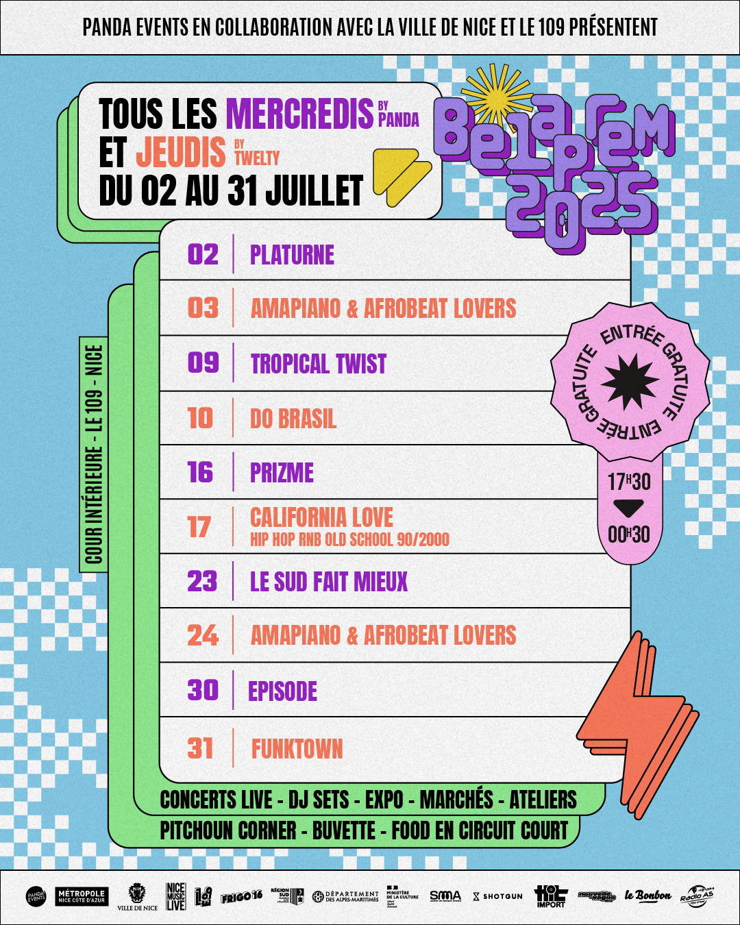 🌞 BELAPREM 2025 - CONCERTI GRATUITI OGNI MERCOLEDÌ E GIOVEDÌ DI LUGLIO A NIZZA! 🌞