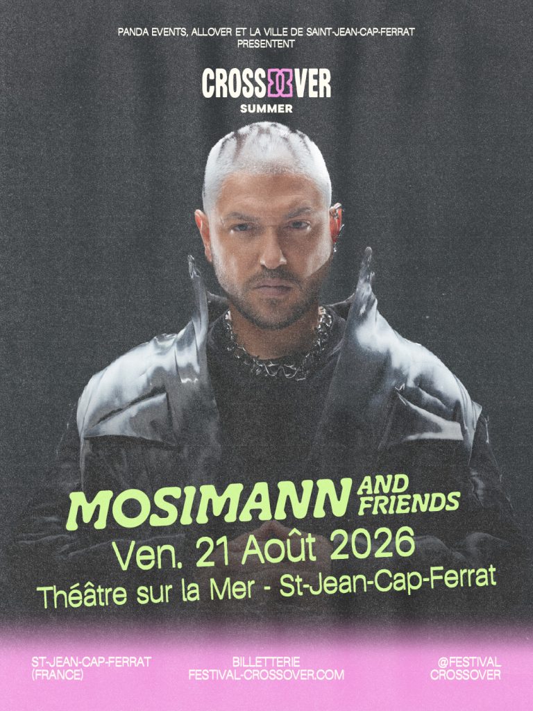 Affiche du concert de Mosimann & Friends au Théâtre sur la Mer à Saint-Jean-Cap-Ferrat pour le festival Crossover Summer le 21 août 2026.